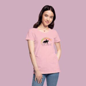 Ladies Free Spirit Equestrian pink T-shirt NWOT Never Worn